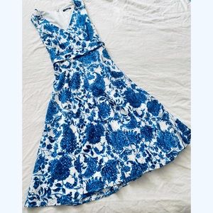 Floral print cotton dress